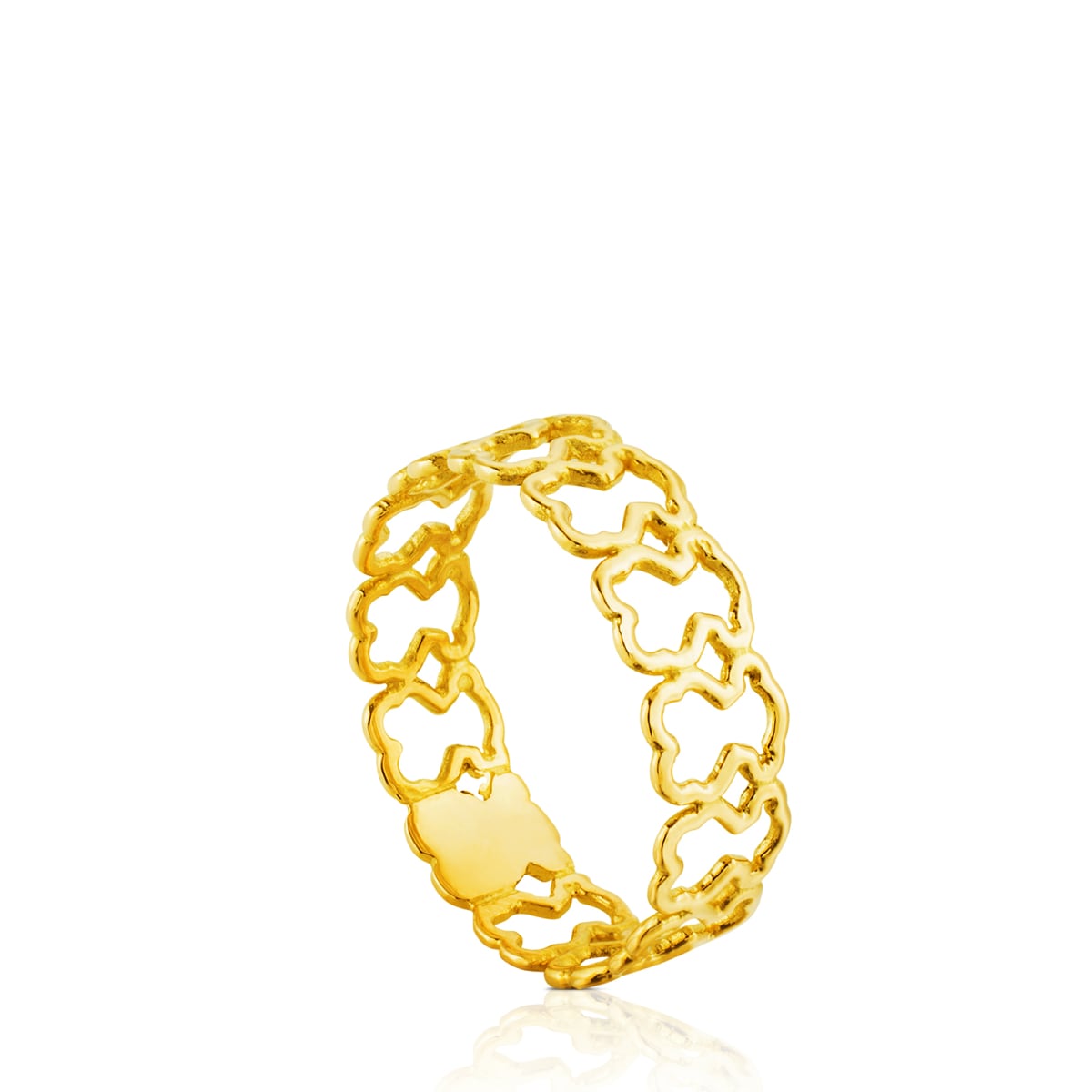 Tous - Anillo De Oro Motivos Oso Silueta Talla 14