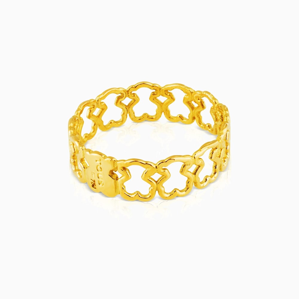 Anillo de oro motivos oso Silueta