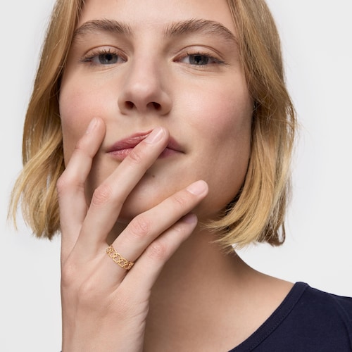 Gold Silueta Ring Bear motifs