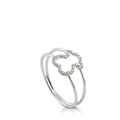 White Gold Silueta Ring with Diamond image number 0