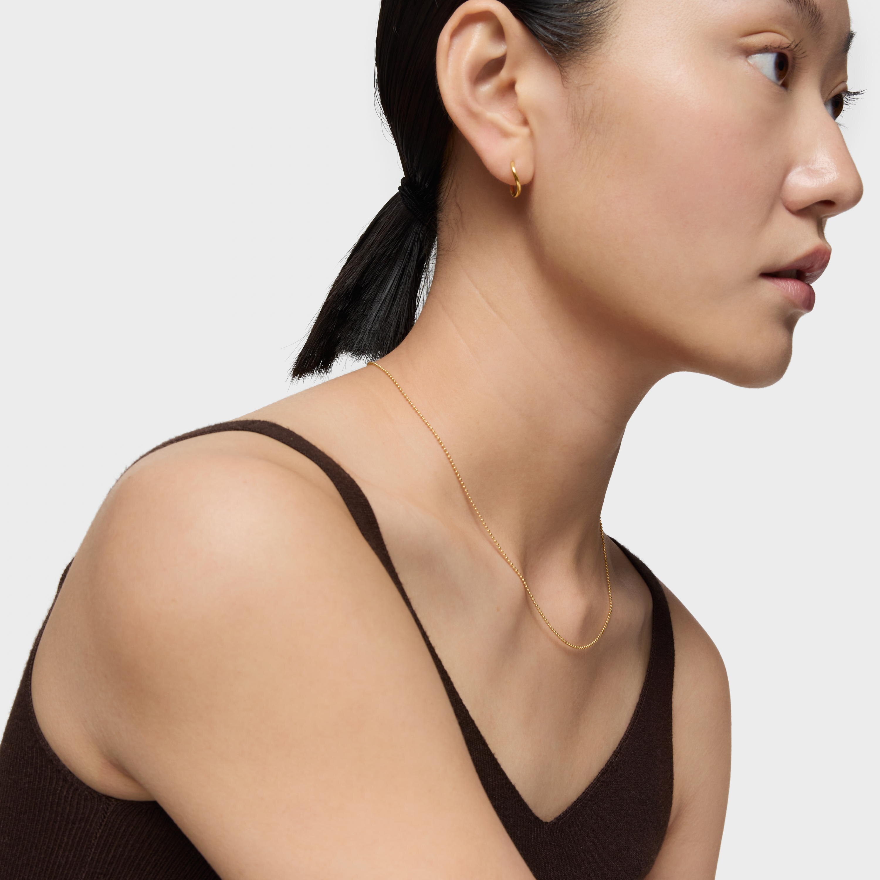 18K solid gold Choker with 1.2 mm balls measuring 45 cm TOUS Chain