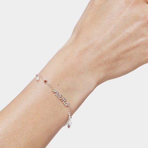 Silver Mama Bracelet with cultured pearls and gemstones TOUS Mama