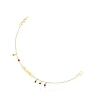 Pulsera Mama con baño de oro 18 kt sobre plata y gemas TOUS Mama
