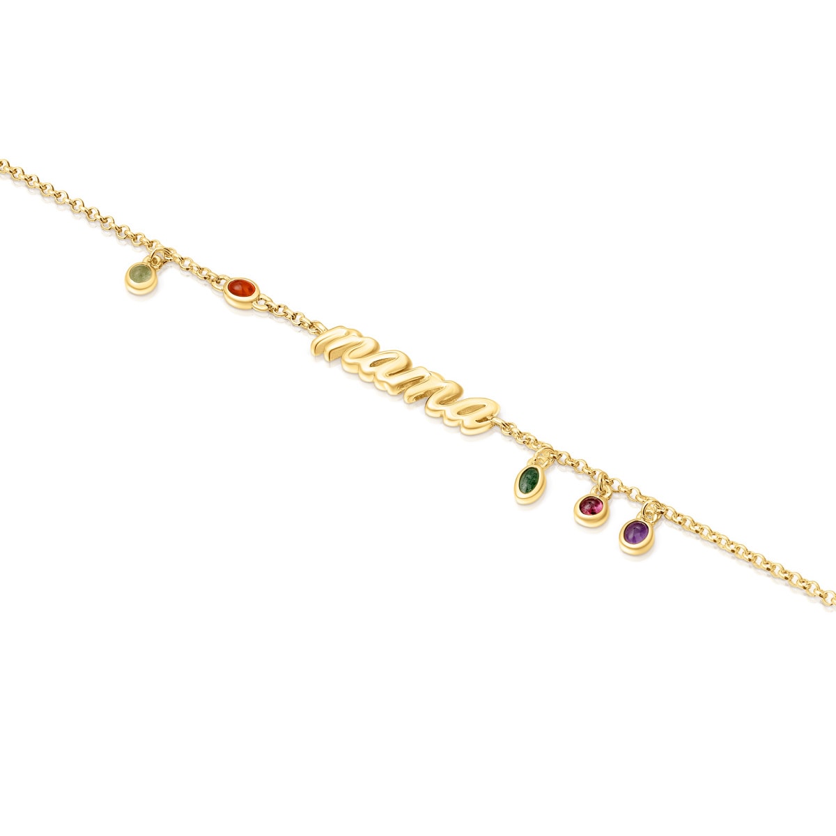 Pulsera Mama con baño de oro 18 kt sobre plata y gemas TOUS Mama