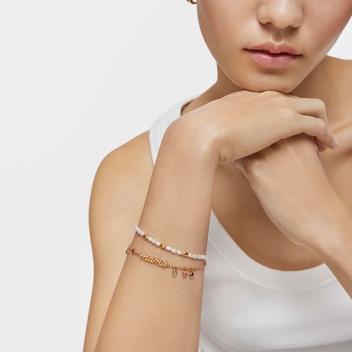 Silver vermeil Mama Bracelet with gemstones TOUS Mama