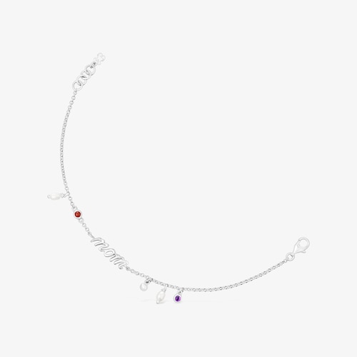 Pulsera Mom de plata, perlas cultivadas y gemas TOUS Mama