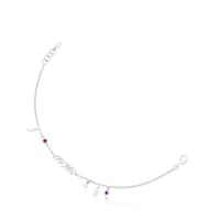 Silver Mom Bracelet with cultured pearls and gemstones TOUS Mama