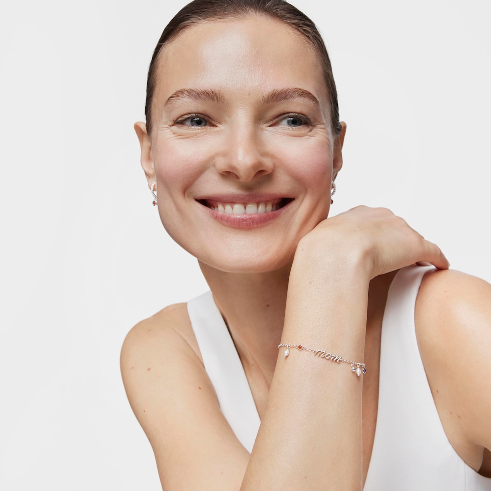 Pulsera Mom de plata, perlas cultivadas y gemas TOUS Mama