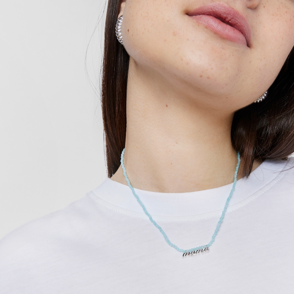 Collar Mama de plata y amazonitas TOUS Mama