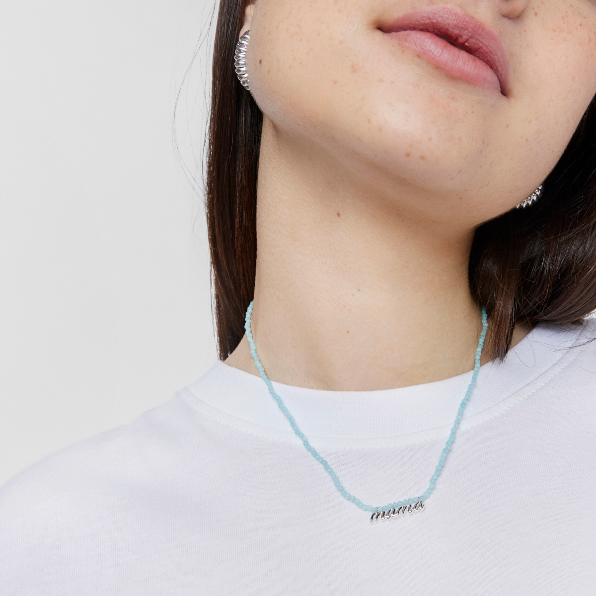 Silver and amazonite Mama Necklace TOUS Mama