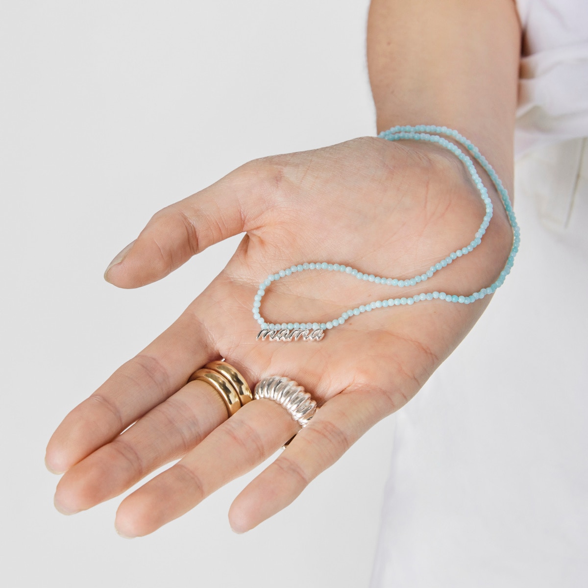 Silver and amazonite Mama Necklace TOUS Mama