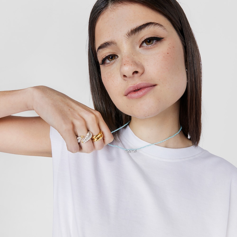 Collar Mama de plata y amazonitas TOUS Mama