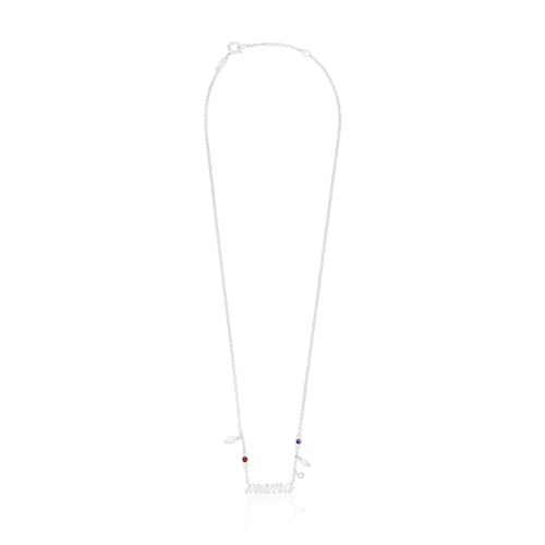 Silver Mama Necklace with cultured pearls and gemstones TOUS Mama