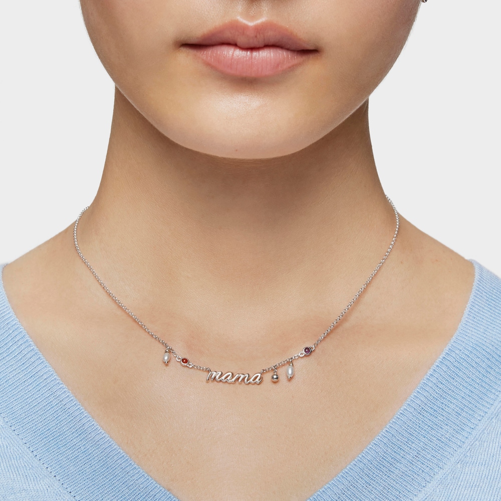 Collar Mama de plata, perlas cultivadas y gemas TOUS Mama