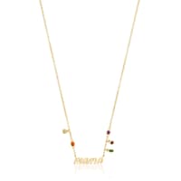 Silver vermeil Mama Necklace with gemstones TOUS Mama