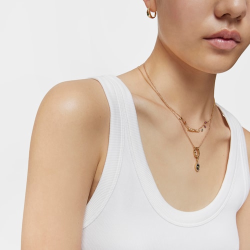 Silver vermeil Mama Necklace with gemstones TOUS Mama