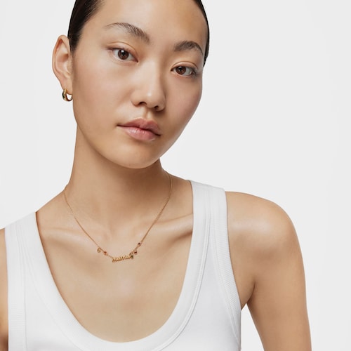 Silver vermeil Mama Necklace with gemstones TOUS Mama