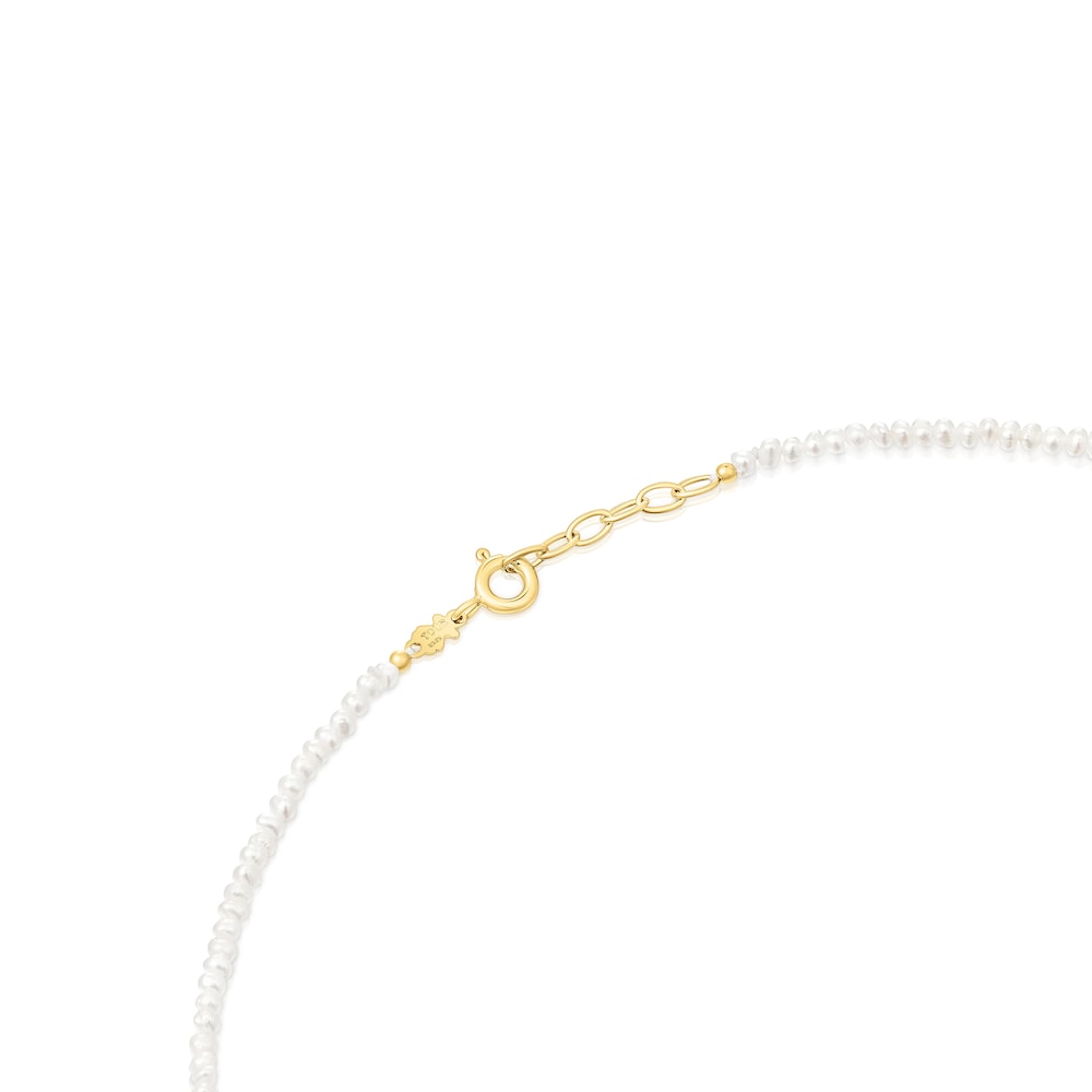 Silver vermeil Mama Necklace with cultured pearls TOUS Mama