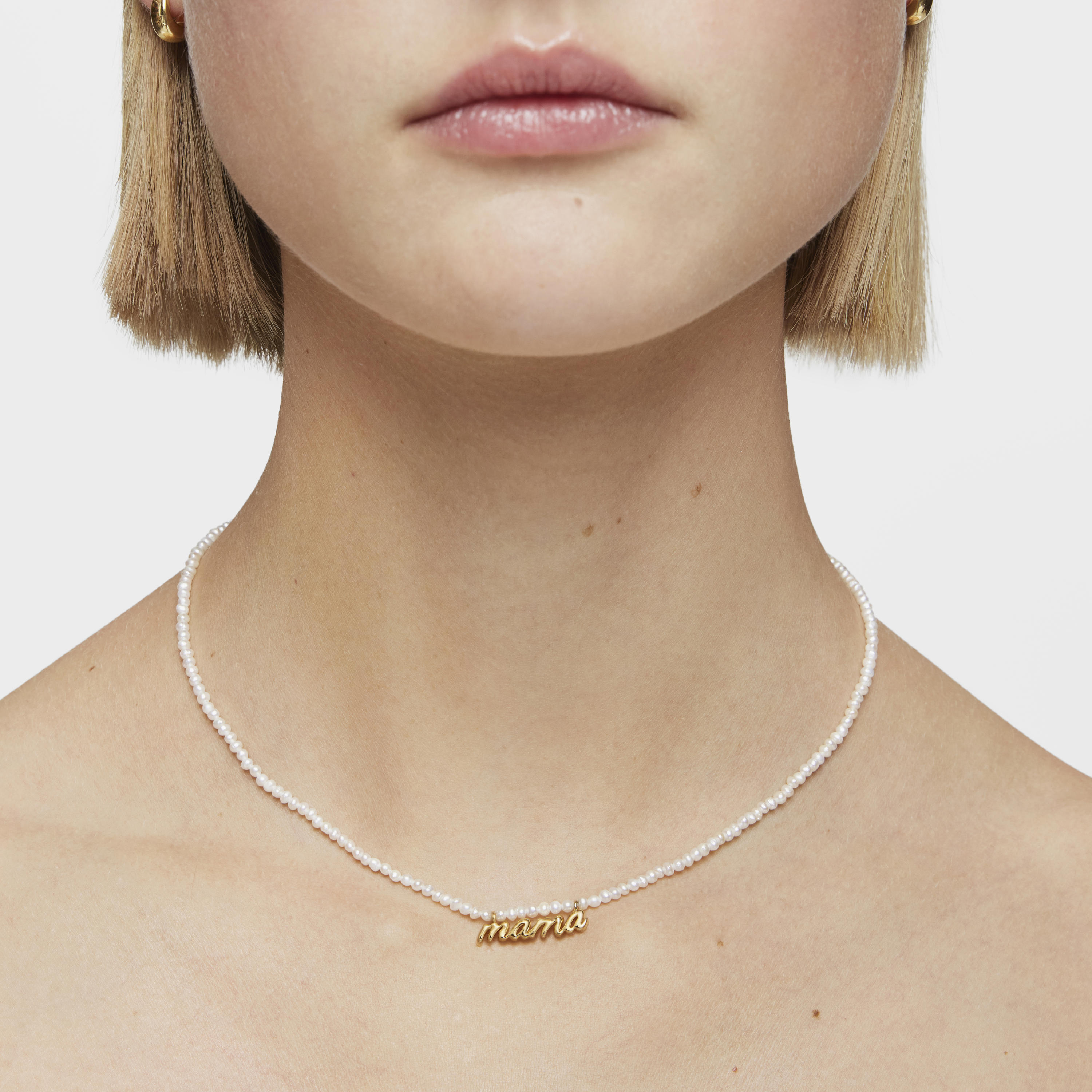 Silver vermeil Mama Necklace with cultured pearls TOUS Mama