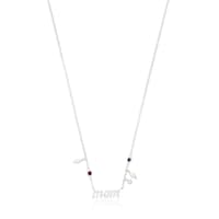 Silver Mom Necklace with cultured pearls and gemstones TOUS Mama