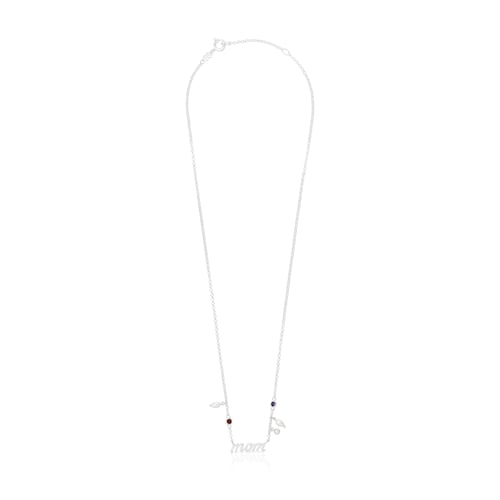 Silver Mom Necklace with cultured pearls and gemstones TOUS Mama