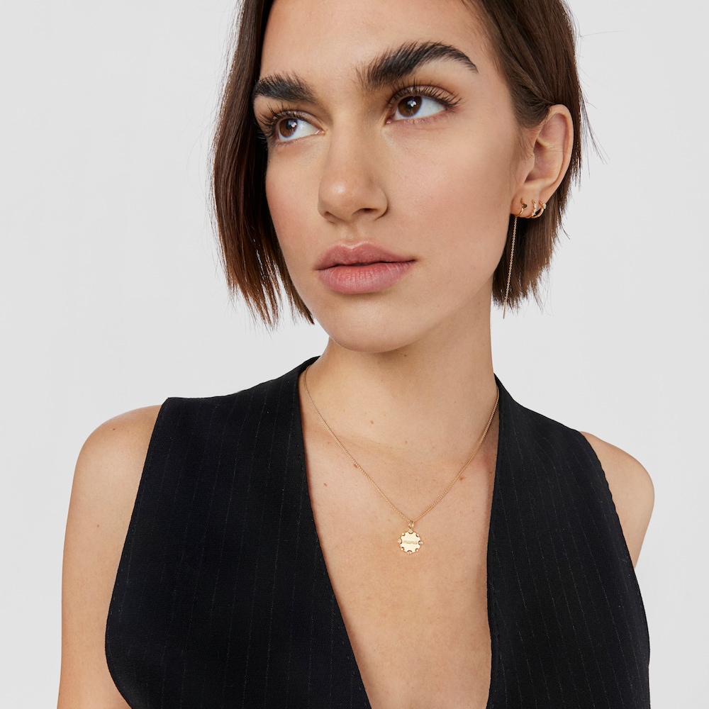 Zlat&yacute; Medailonek s&nbsp;diamanty a op&aacute;lem TOUS Mama