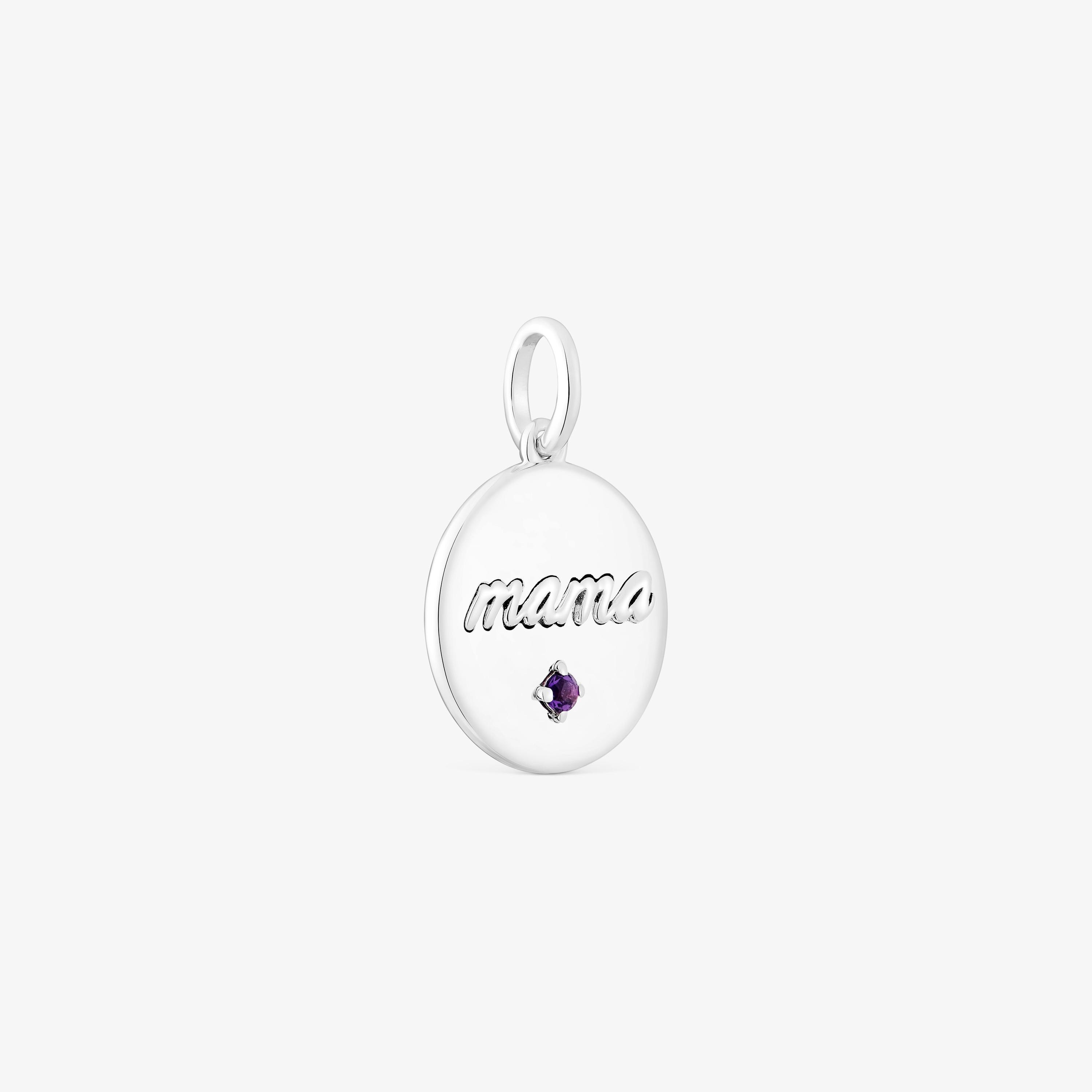 Silver Mama Medallion pendant with amethyst TOUS Mama