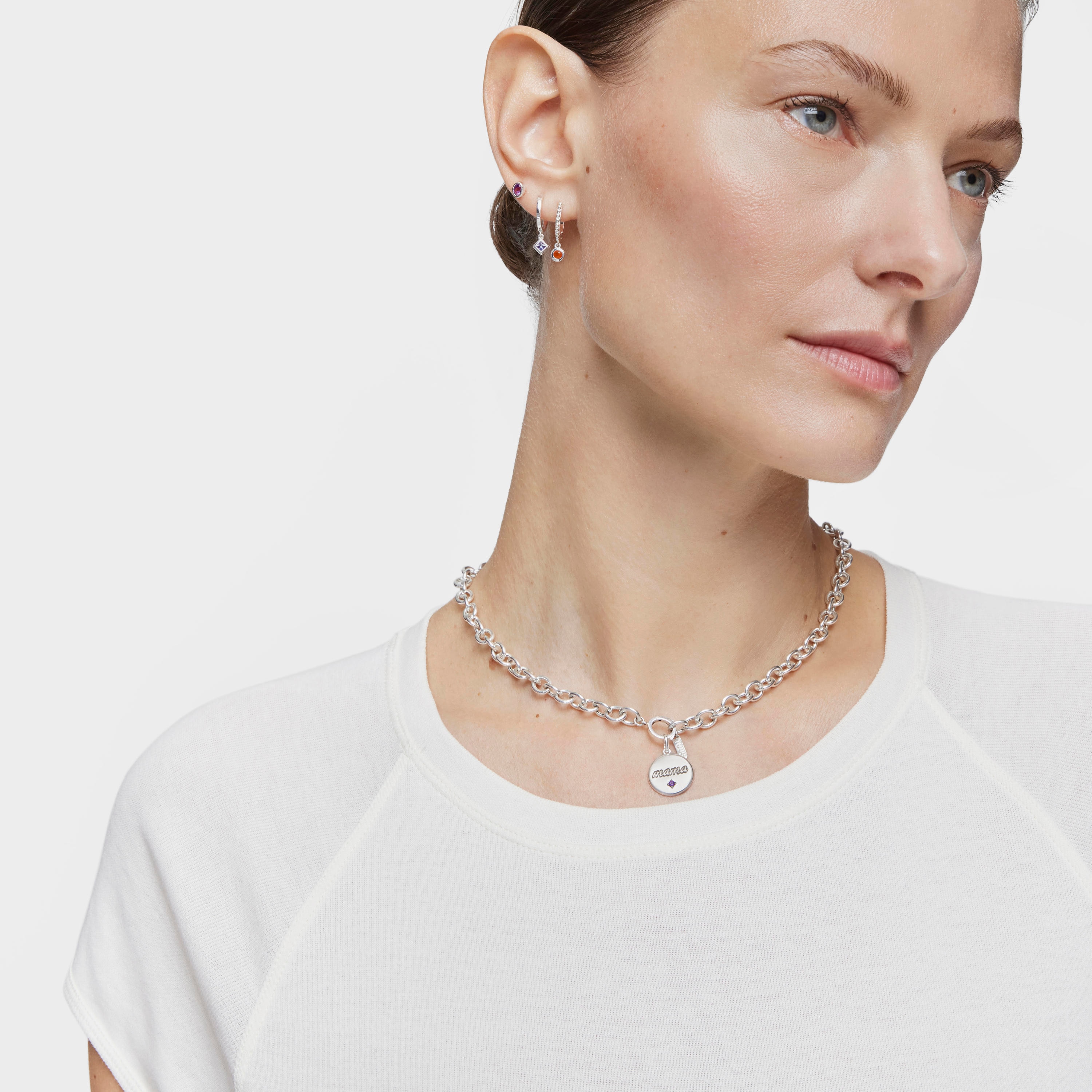 Silver Mama Medallion pendant with amethyst TOUS Mama