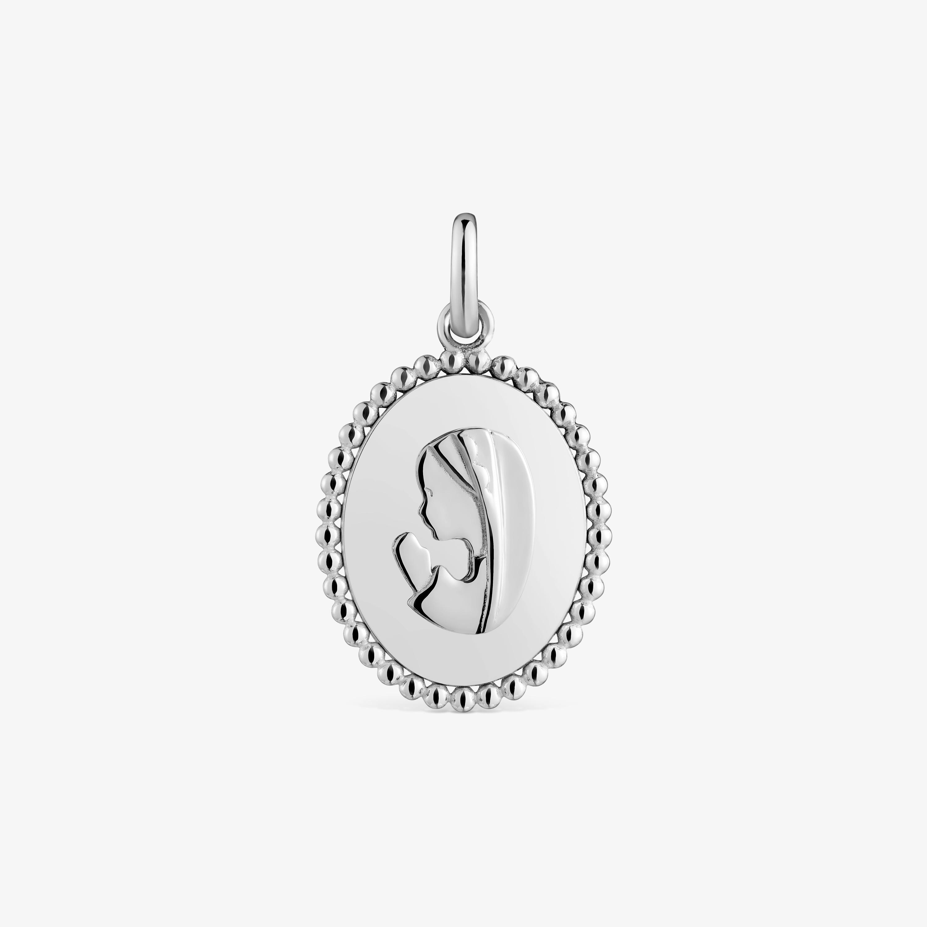 Devoción medallion pendant in silver