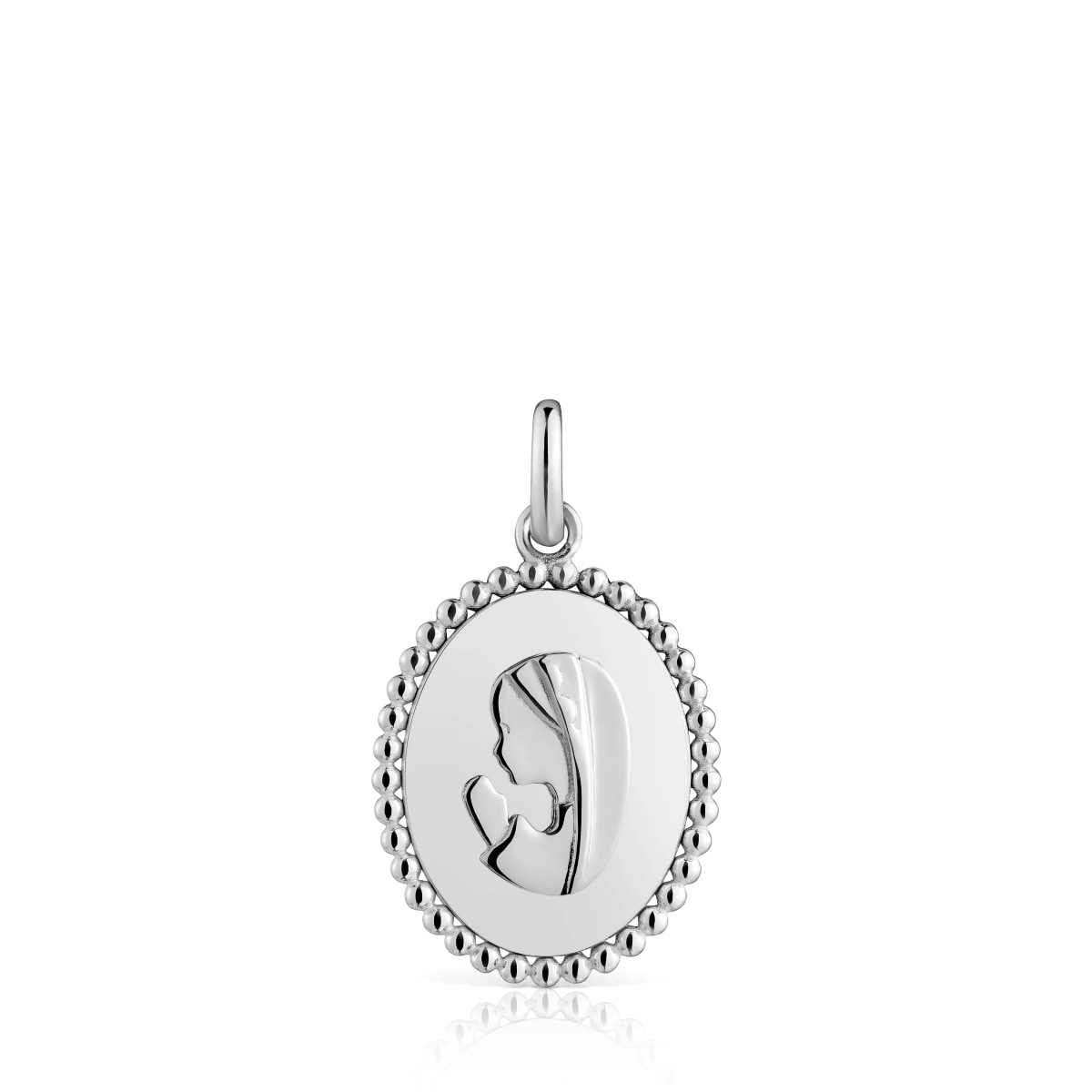 Devoción medallion pendant in silver