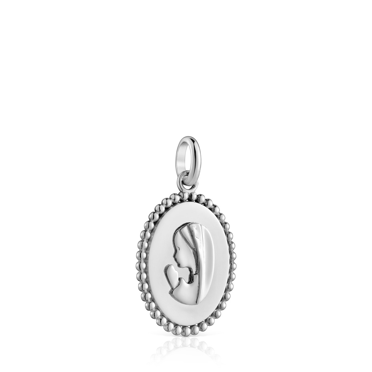 Devoción medallion pendant in silver