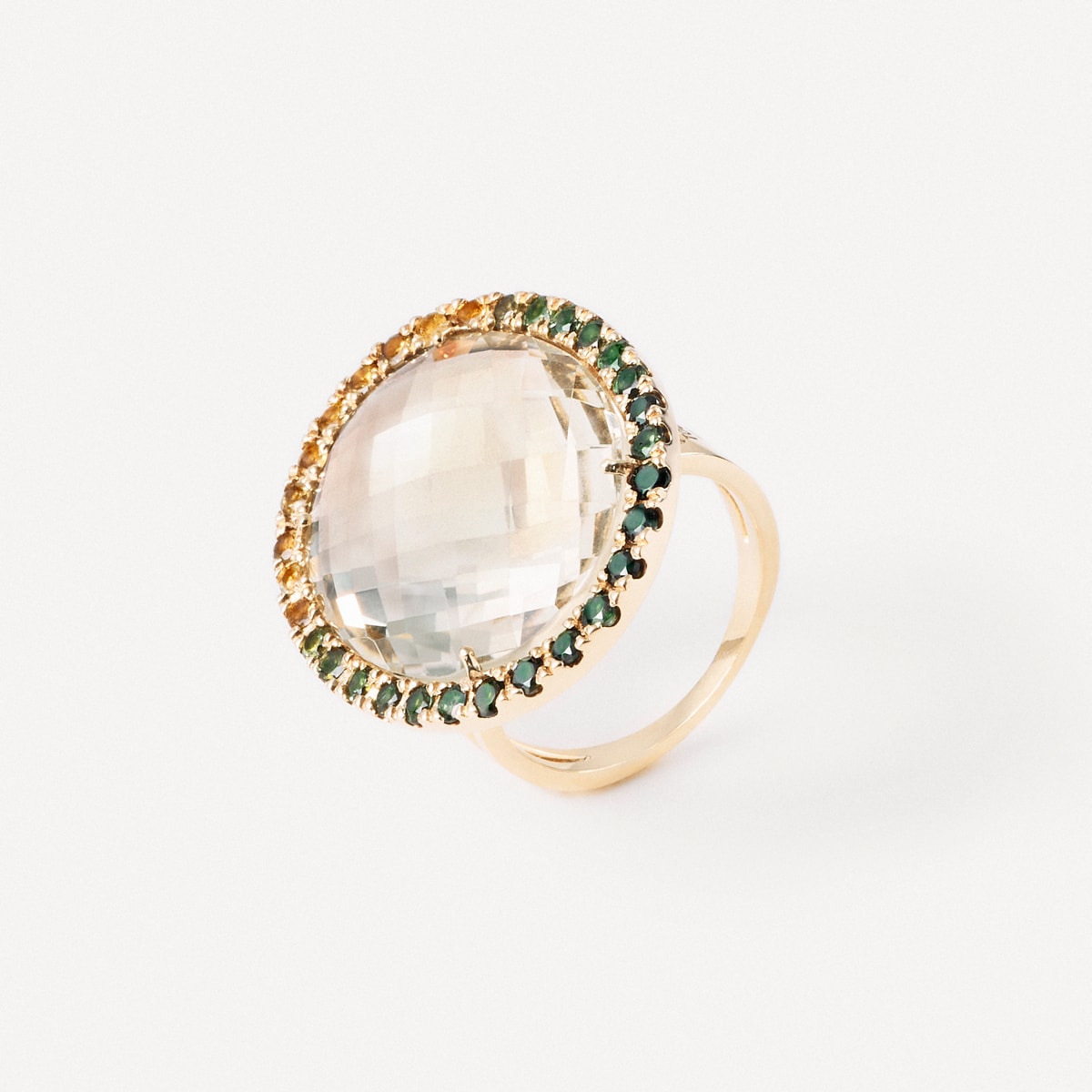 Gold Ring with tourmaline and quartz TOUS ATELIER
