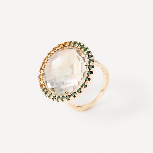 Gold Ring with tourmaline and quartz TOUS&nbsp;ATELIER image number 0