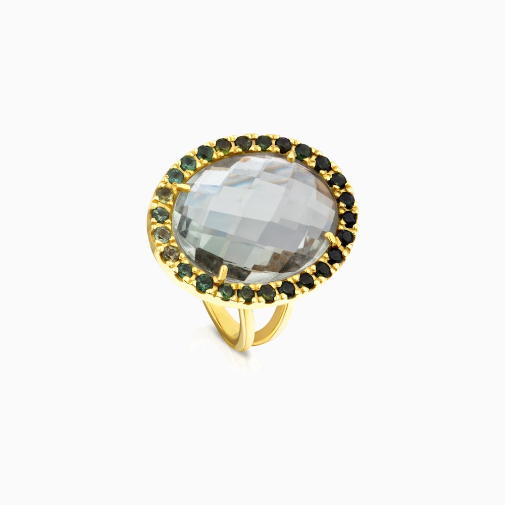 ATELIER Dinah Ring in Gold with Quartz and Tourmalines