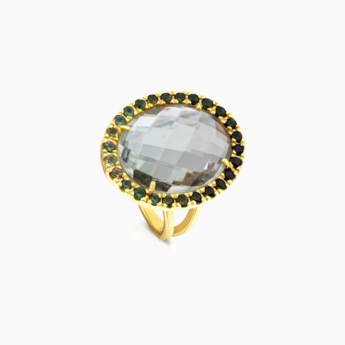 ATELIER Dinah Ring in Gold with Quartz and Tourmalines