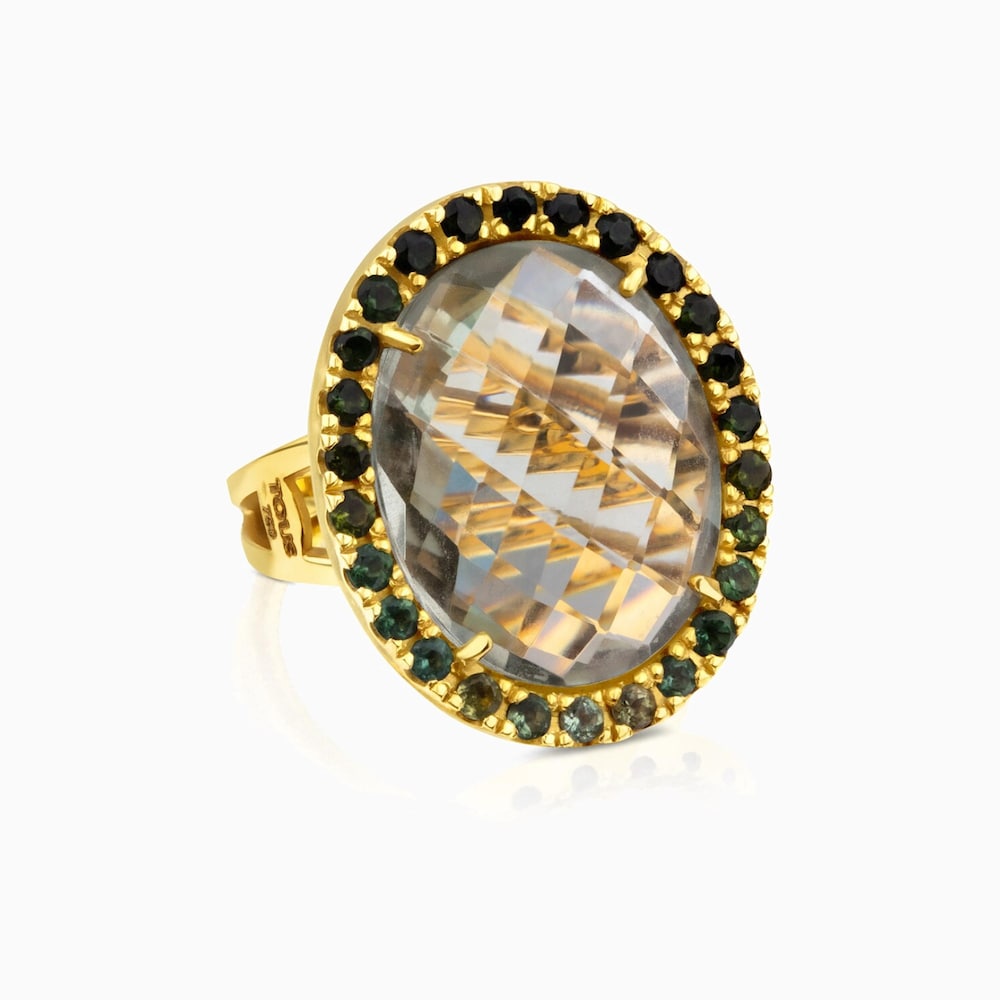 ATELIER Dinah Ring in Gold with Quartz and Tourmalines