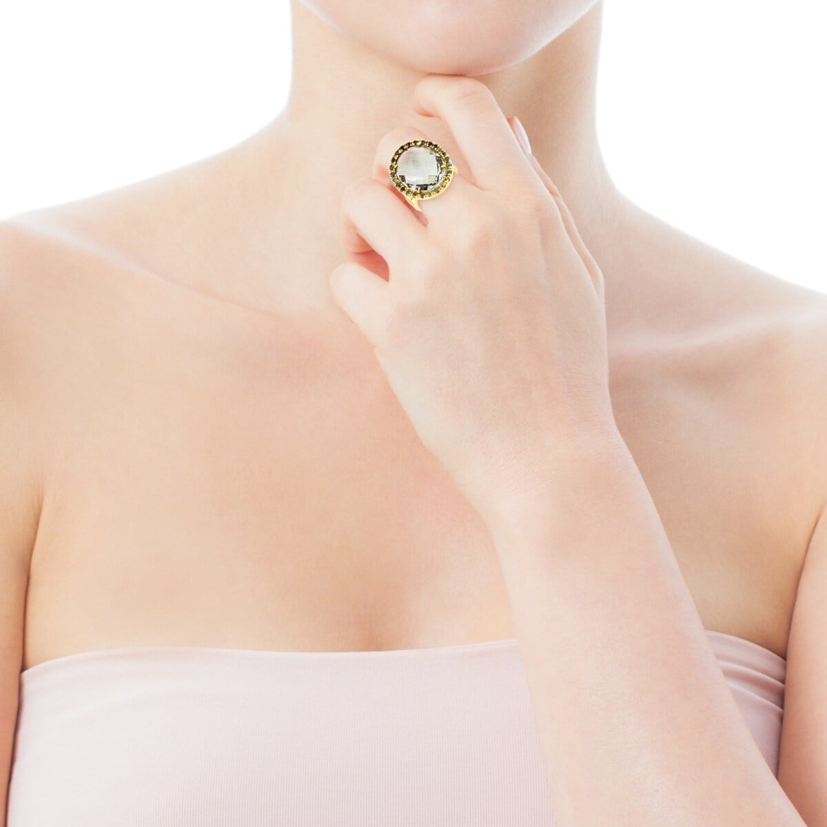 ATELIER Dinah Ring in Gold with Quartz and Tourmalines