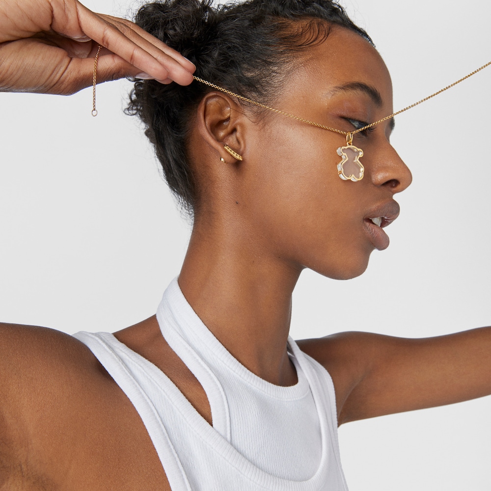 Tous Galaxy - Zawieszka z ż&oacute;łtego srebra Vermeil oraz szkła akrylowego