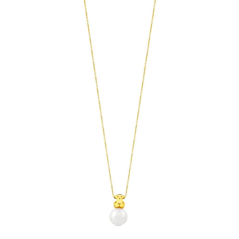 Gold Sweet Dolls Necklace with pearl Gold Sweet Dolls Necklace with pearl