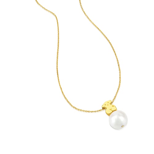 Gold Sweet Dolls Necklace with pearl