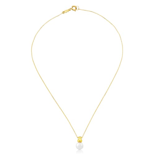 Gold Sweet Dolls Necklace with pearl