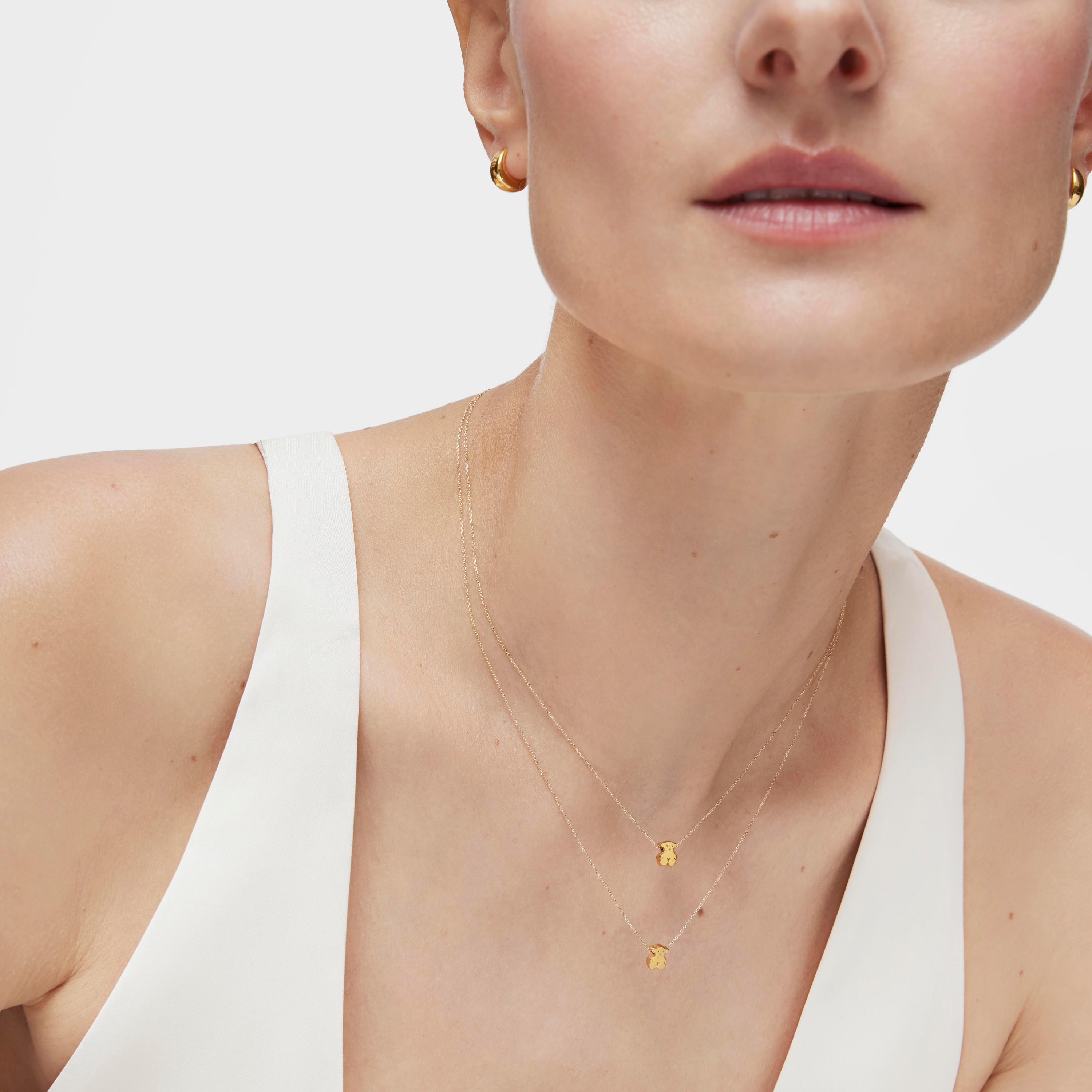 18K solid gold Sweet Dolls Necklace