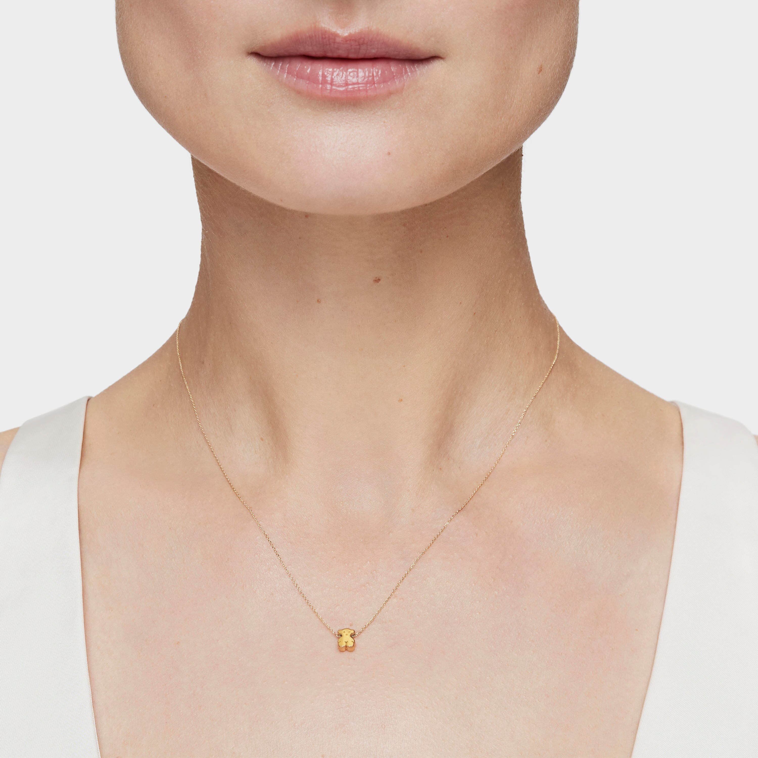 18K solid gold Sweet Dolls Necklace