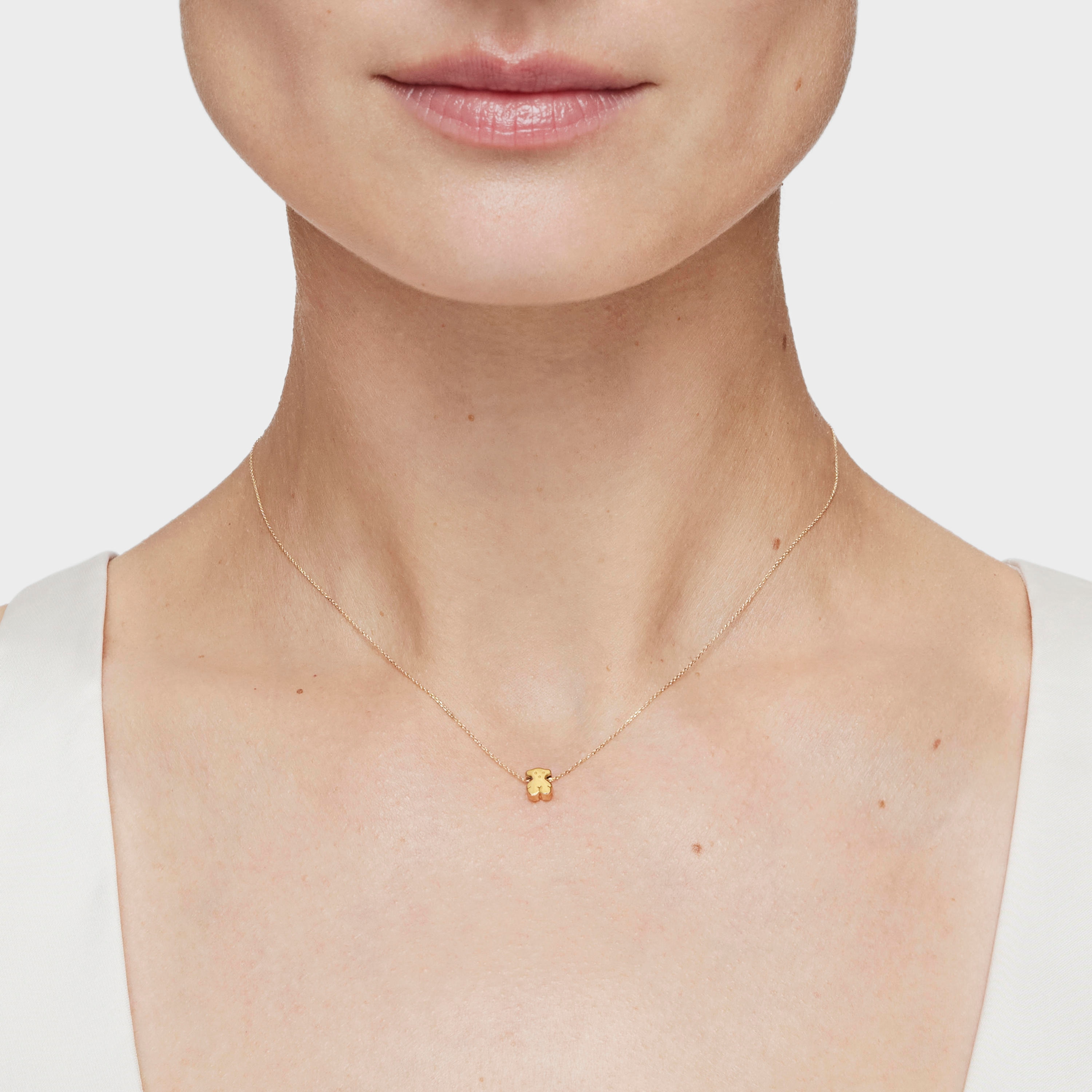 18K solid gold Sweet Dolls Necklace