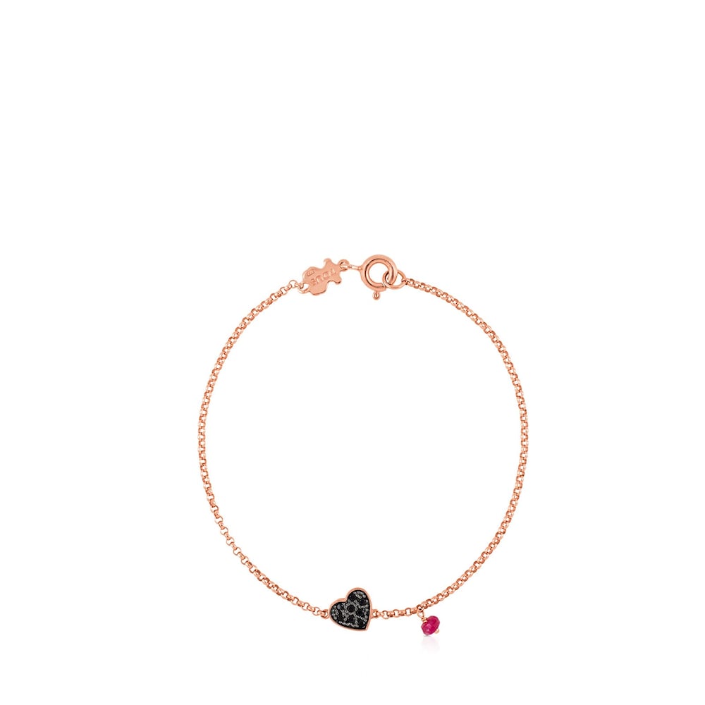 Pulsera Motif con ba&ntilde;o de oro rosa 18 kt sobre plata