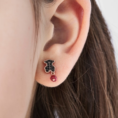 Boucles d'oreilles Motif en Vermeil rose