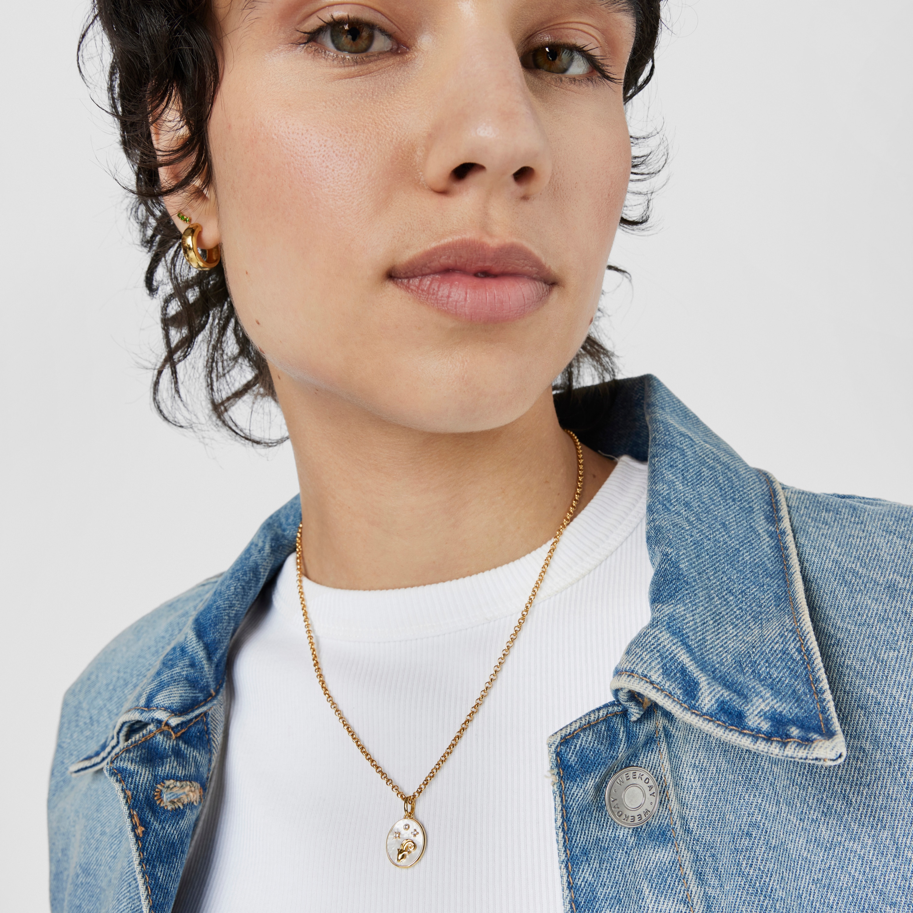 Aries Pendant in silver vermeil with mother-of-pearl and topazes TOUS Horoscope