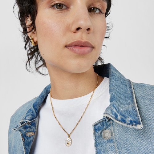 Aries Pendant in silver vermeil with mother-of-pearl and topazes TOUS Horoscope