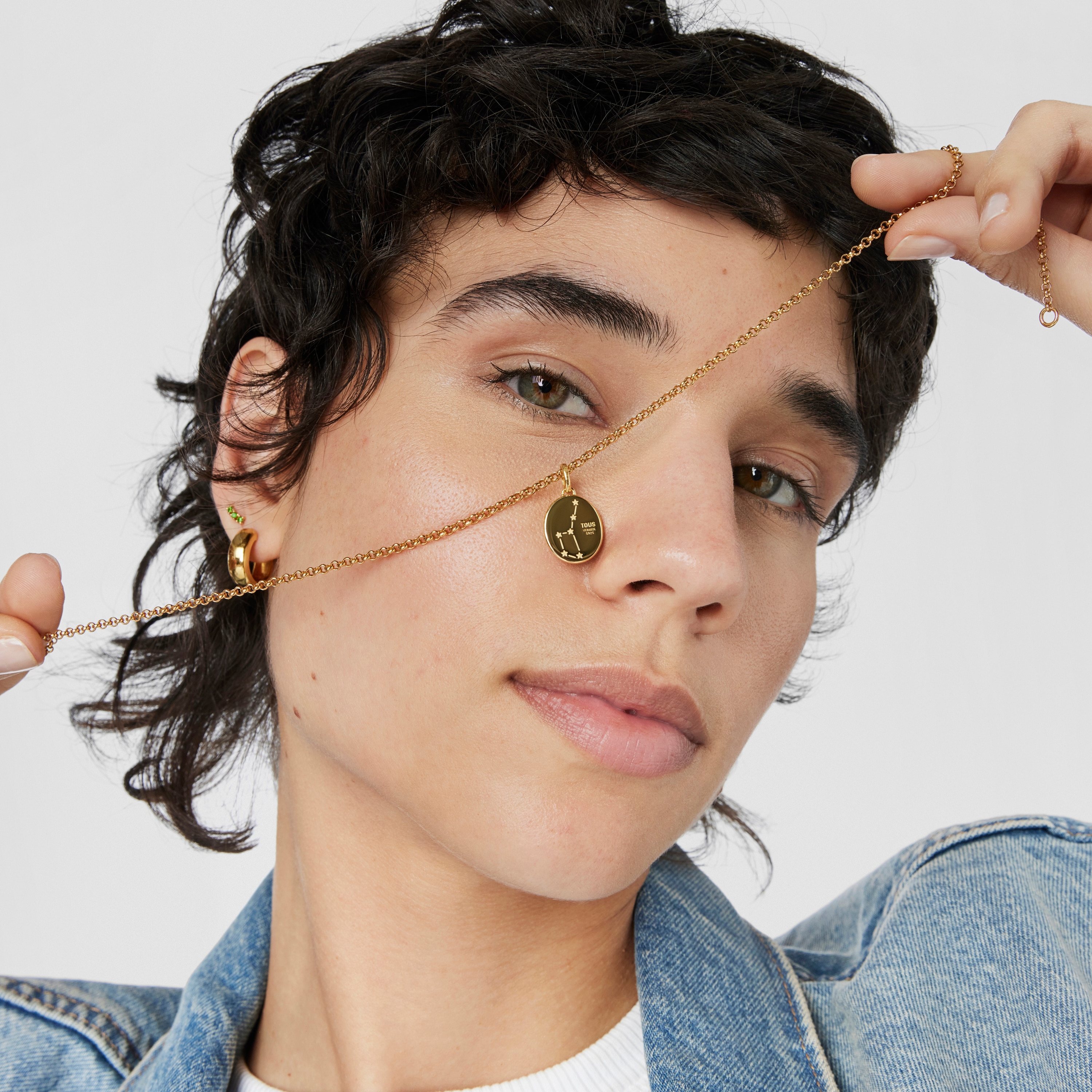 Aries Pendant in silver vermeil with mother-of-pearl and topazes TOUS Horoscope