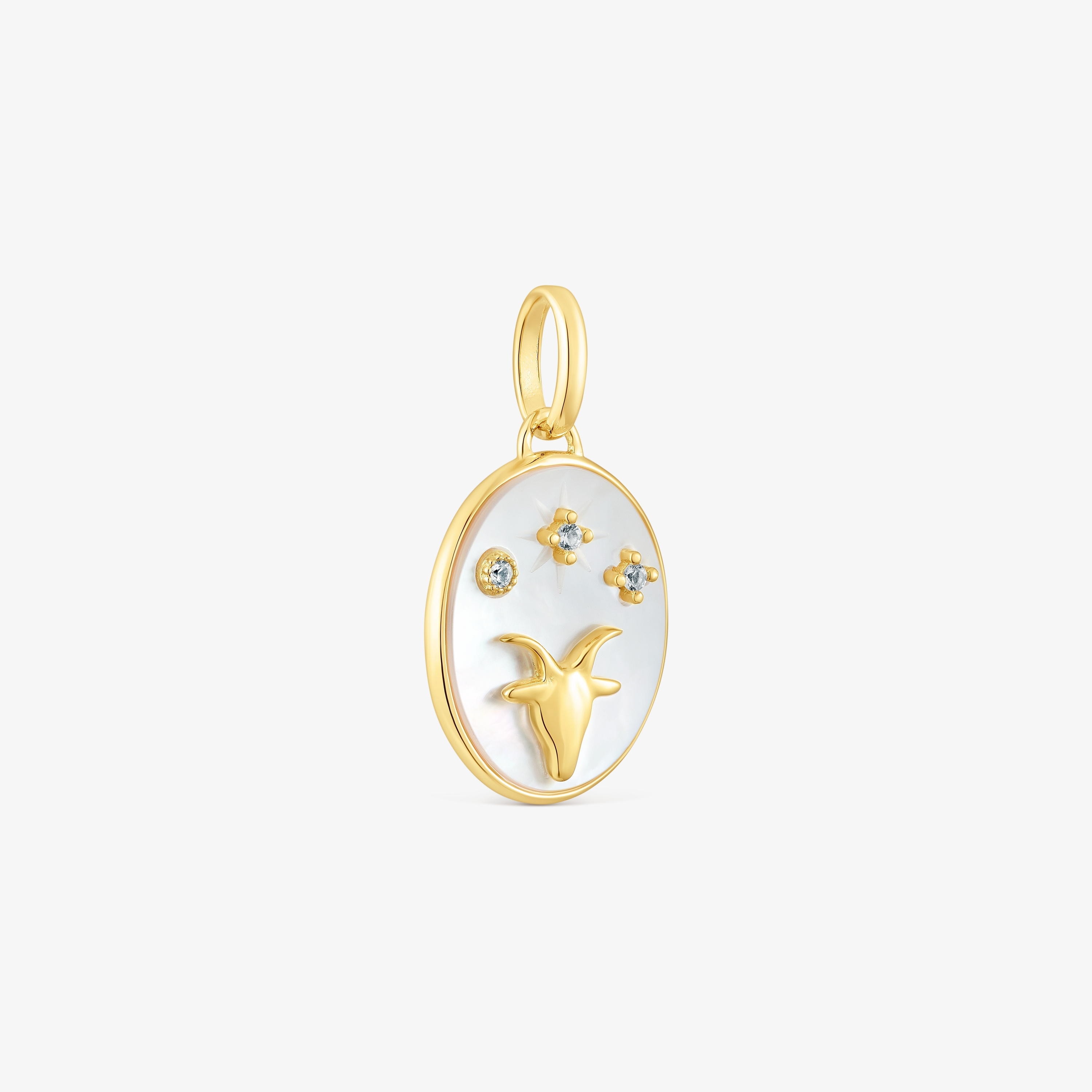 Capricorn Pendant in silver vermeil with mother-of-pearl and topazes TOUS Horoscope